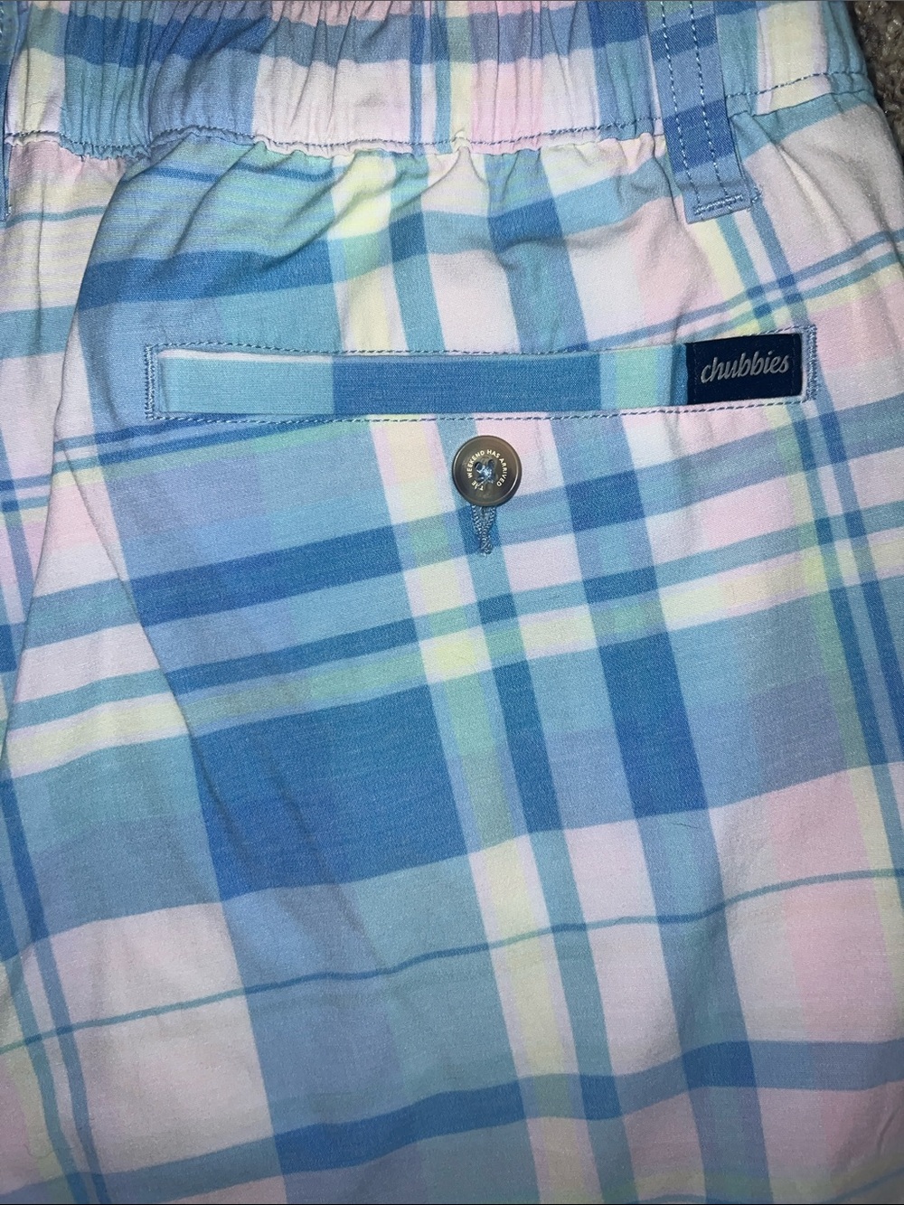 EUC! Chubbies Weekender Pastel Plaid Casual Pants Size MED - Picture 11 of 16